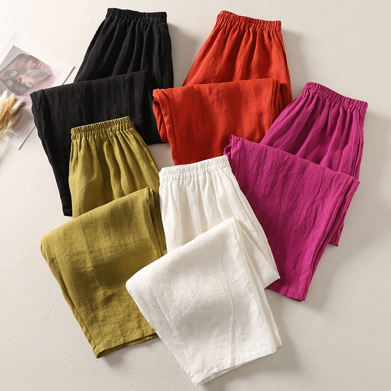 Women's Linen Wide Leg Pants