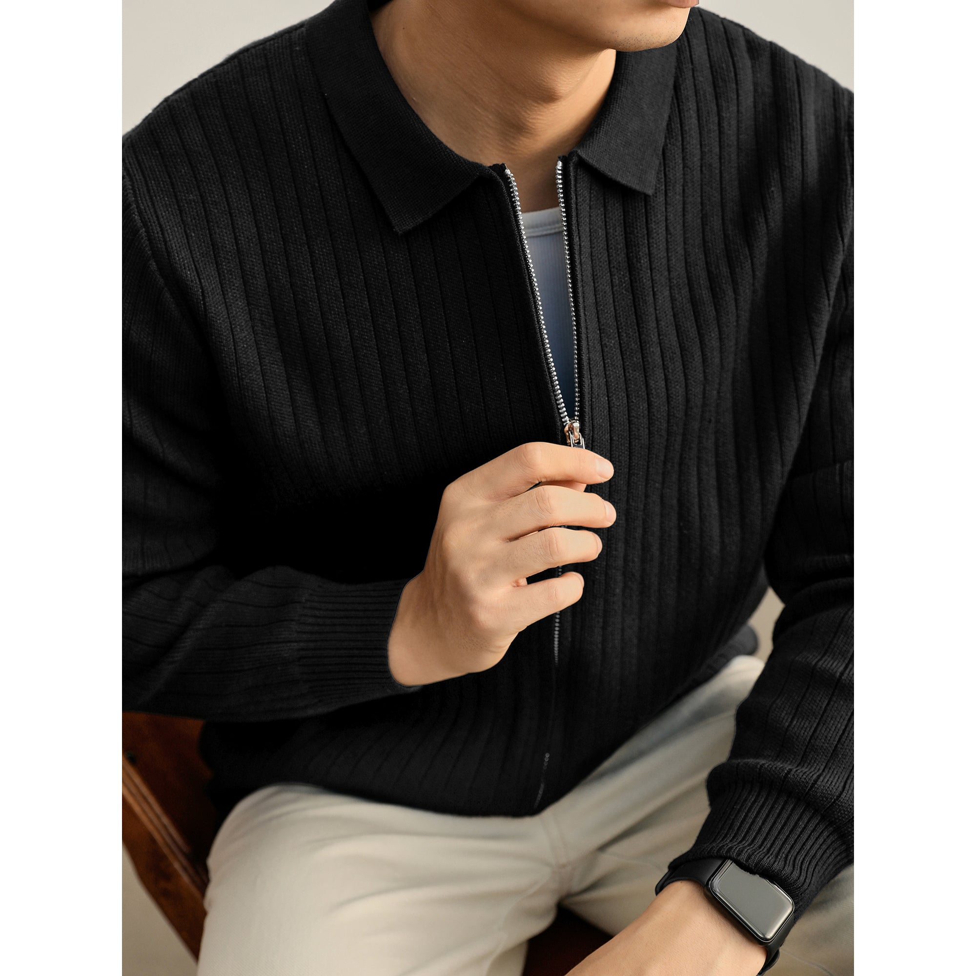 Mens Loose Fit Knit Cardigan