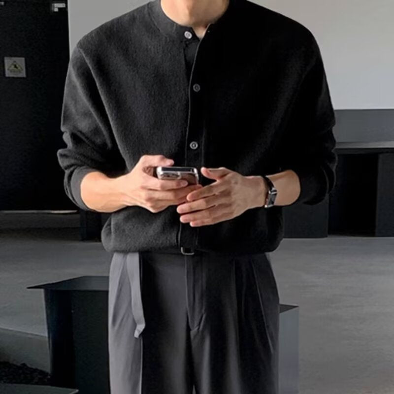Mens Loose Fit Knit Cardigan