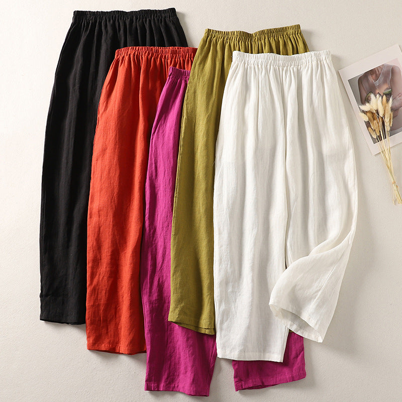 Women's Linen Wide Leg Pants
